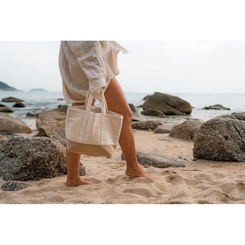 Geantă de răcire din pânză reciclată de 285 gsm, nevopsită Impact Aware™ off white