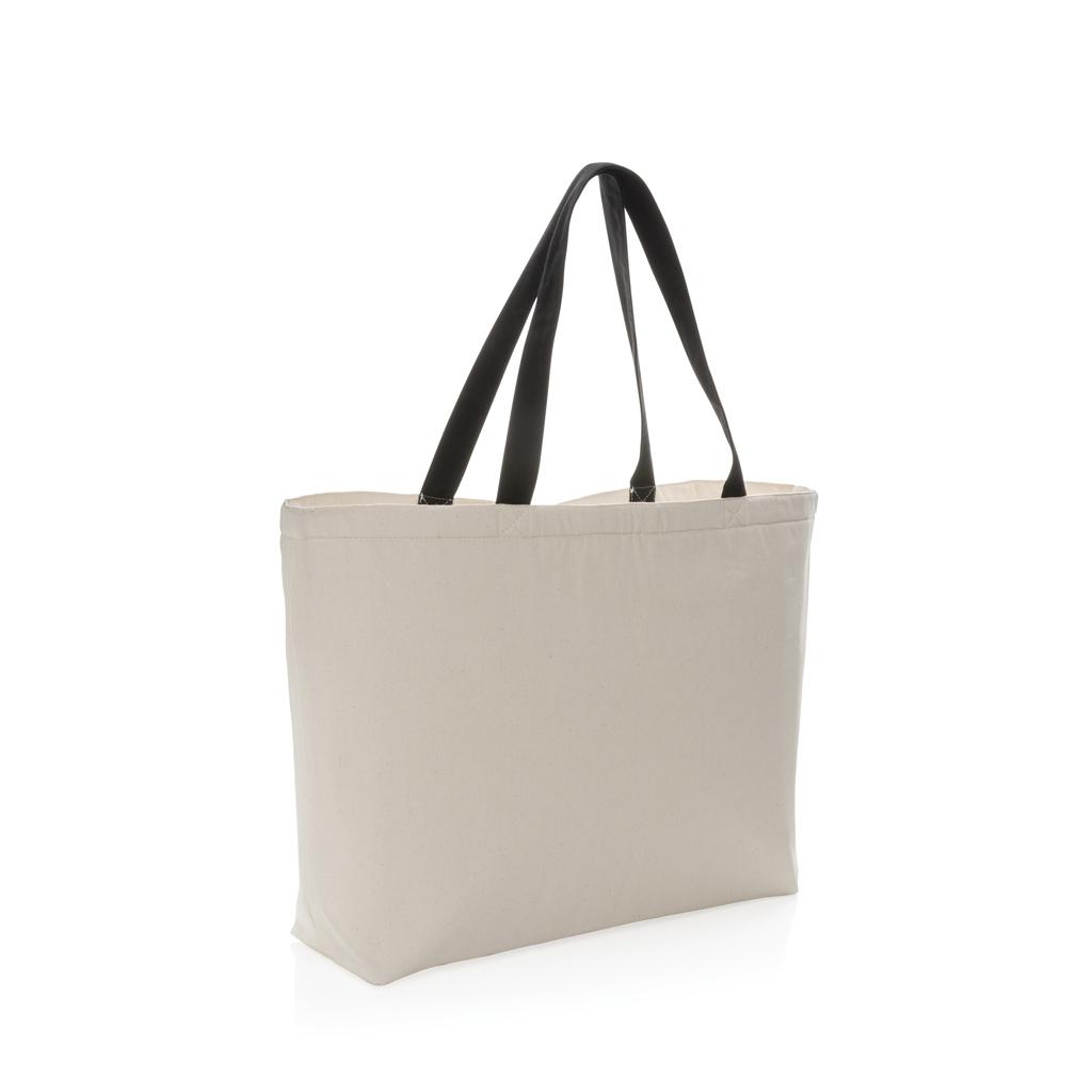 Geantă de răcire mare tip tote din pânză reciclată de 285 gsm, nevopsită Impact Aware™ off white