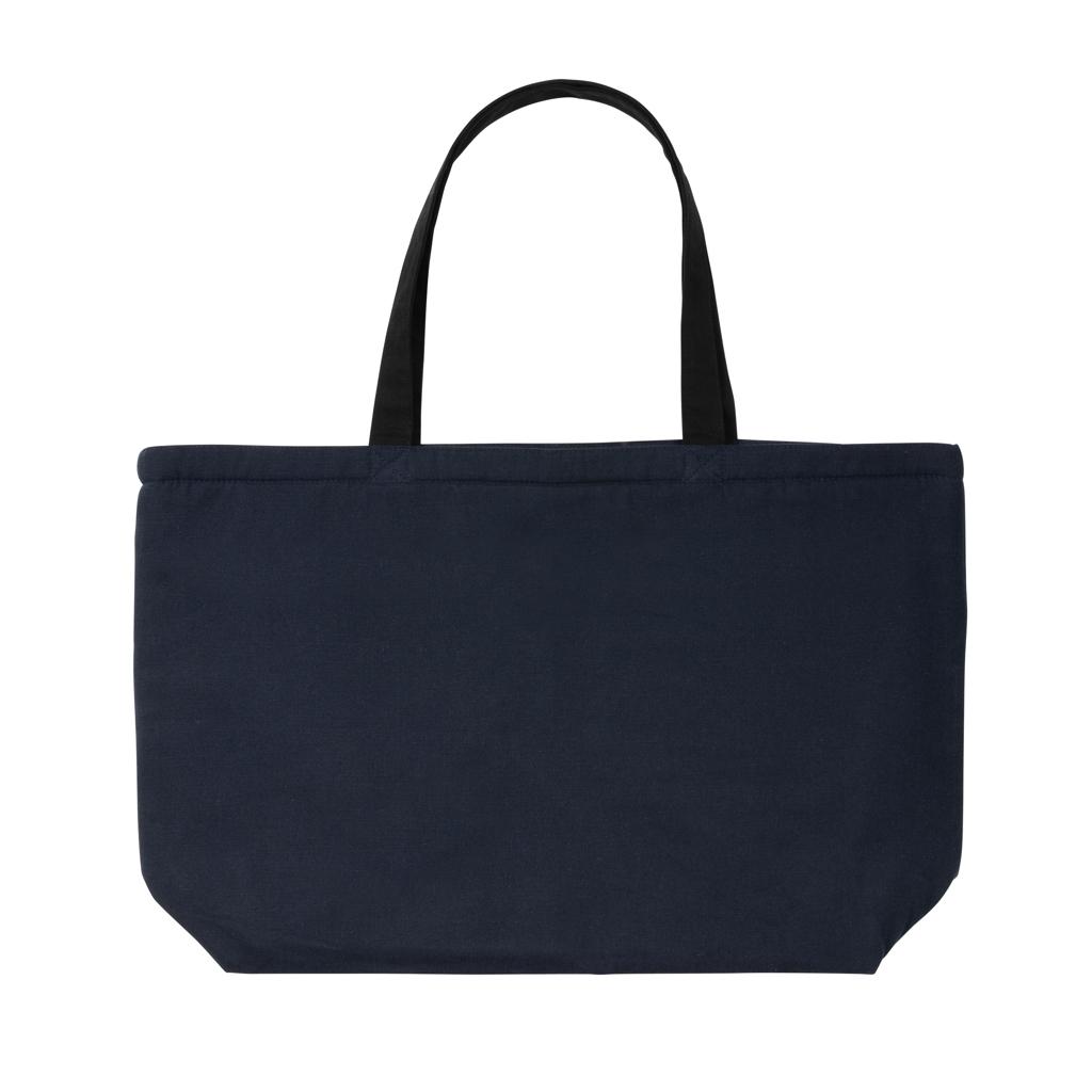 Geantă de răcire mare tip tote din pânză reciclată de 285 gsm, nevopsită Impact Aware™ navy