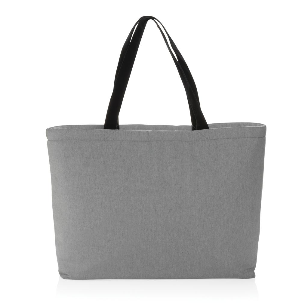 Geantă de răcire mare tip tote din pânză reciclată de 285 gsm, nevopsită Impact Aware™ grey