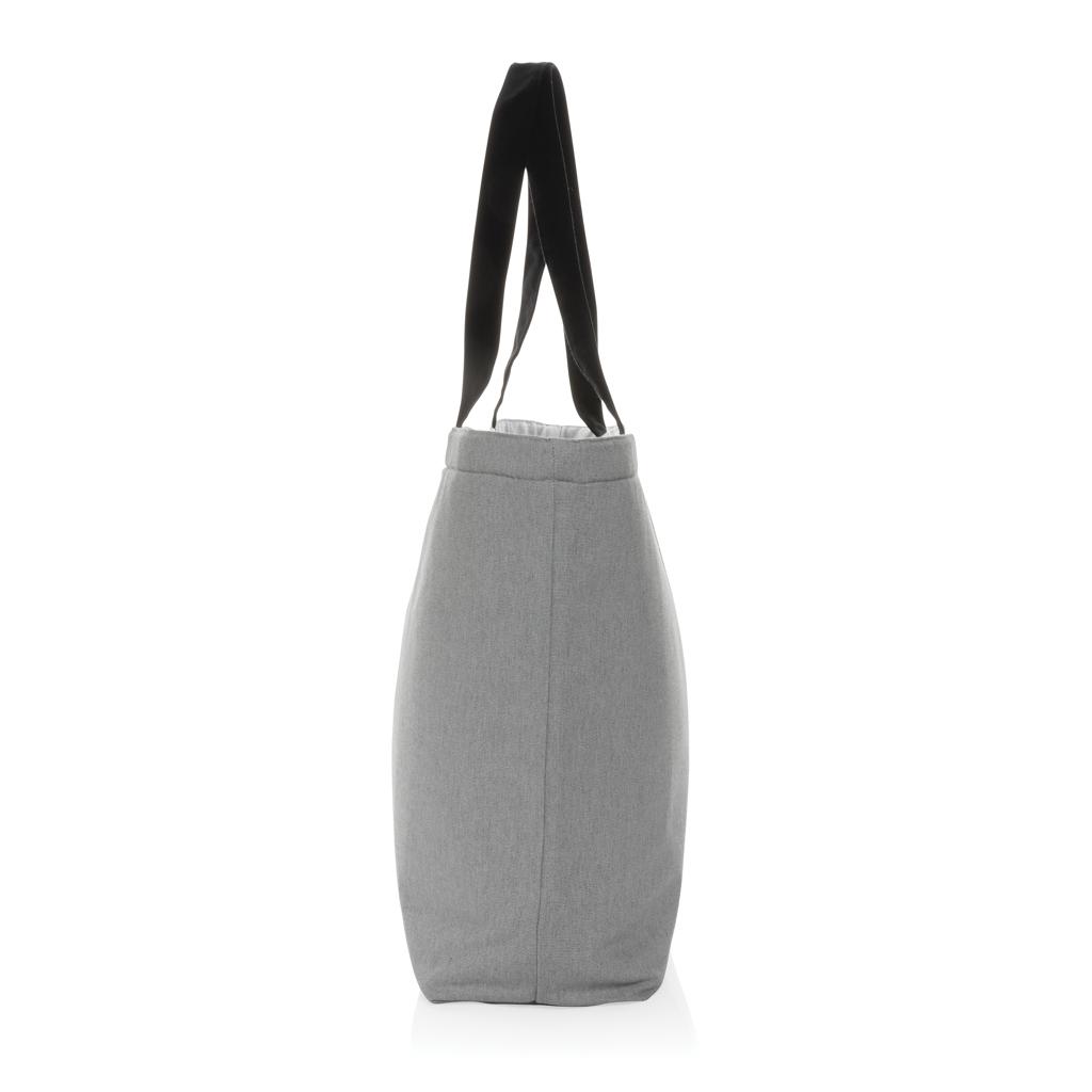 Geantă de răcire mare tip tote din pânză reciclată de 285 gsm, nevopsită Impact Aware™ grey