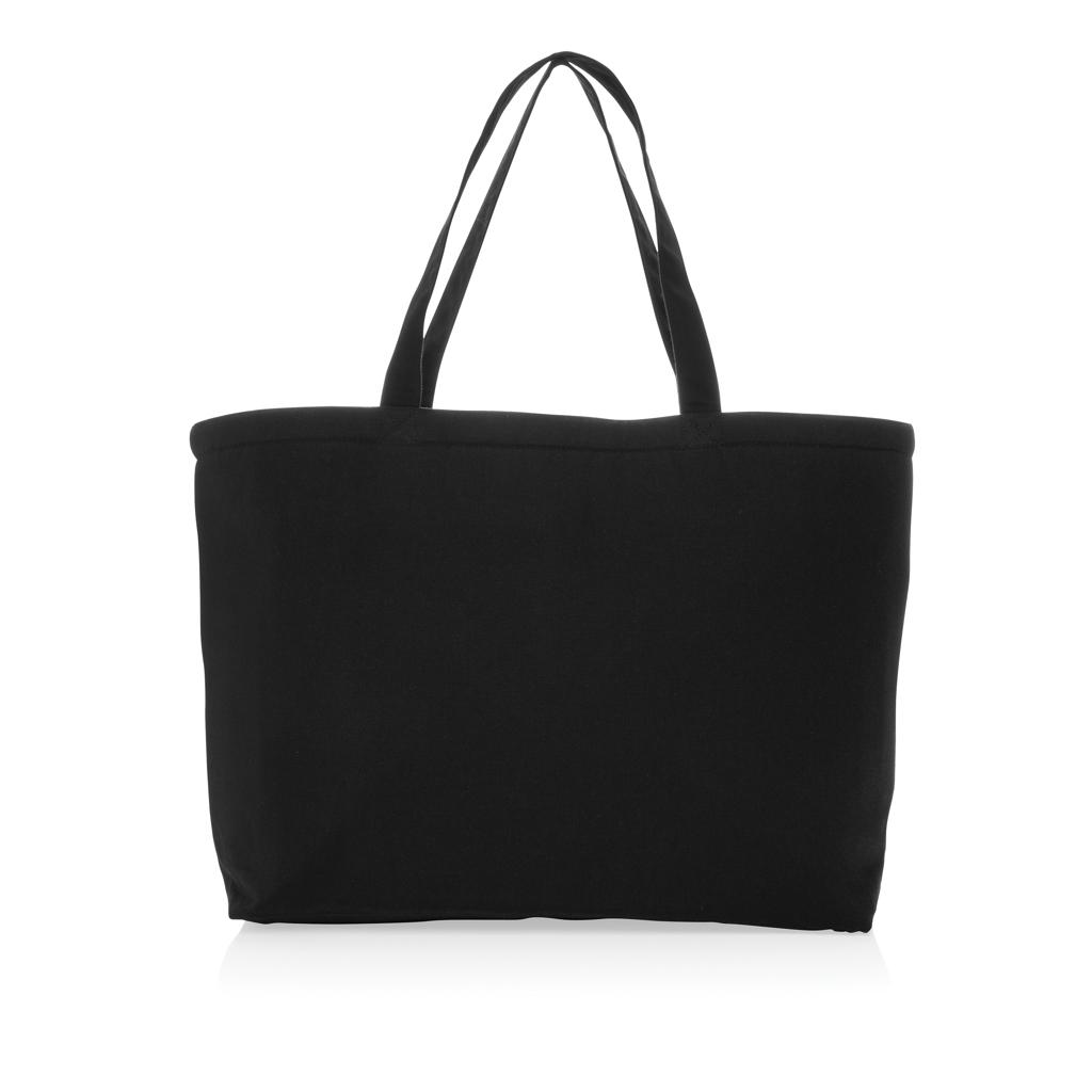 Geantă de răcire mare tip tote din pânză reciclată de 285 gsm, nevopsită Impact Aware™ black