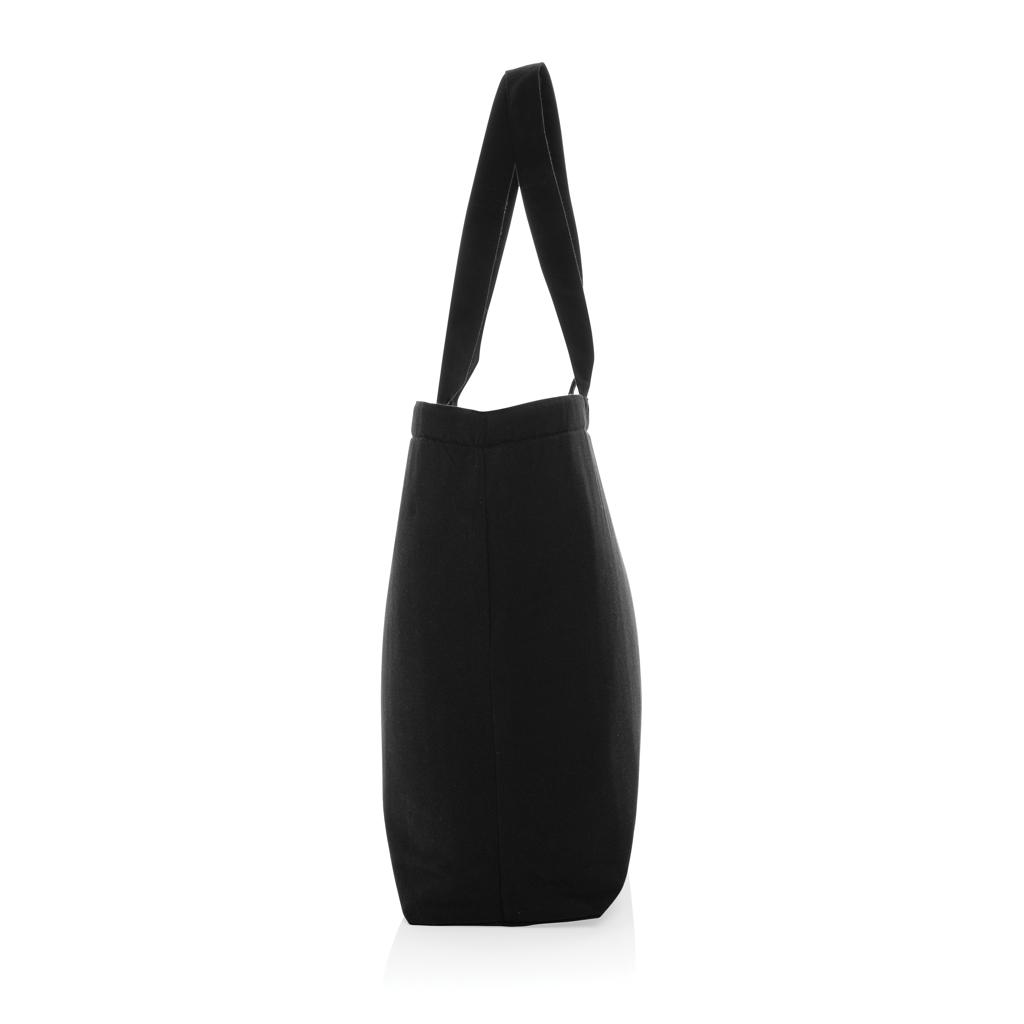Geantă de răcire mare tip tote din pânză reciclată de 285 gsm, nevopsită Impact Aware™ black