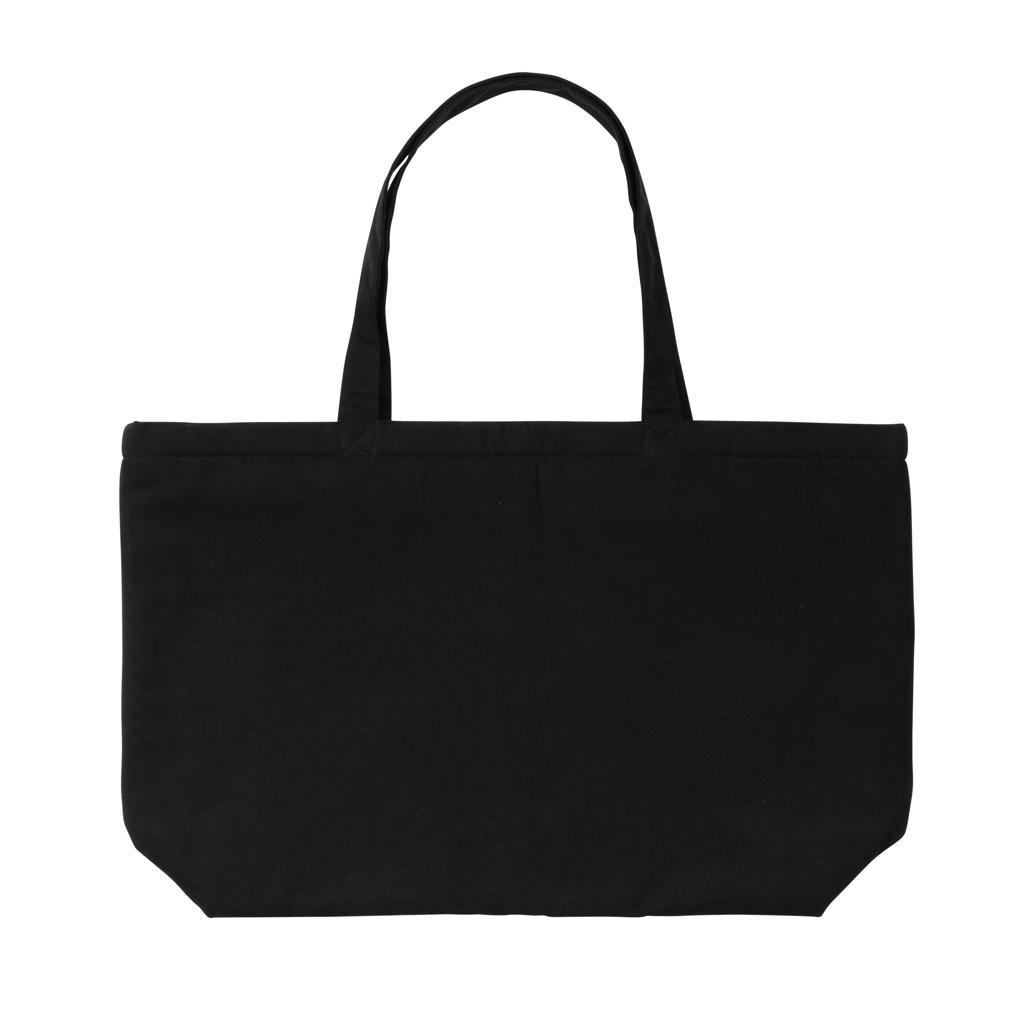 Geantă de răcire mare tip tote din pânză reciclată de 285 gsm, nevopsită Impact Aware™ black