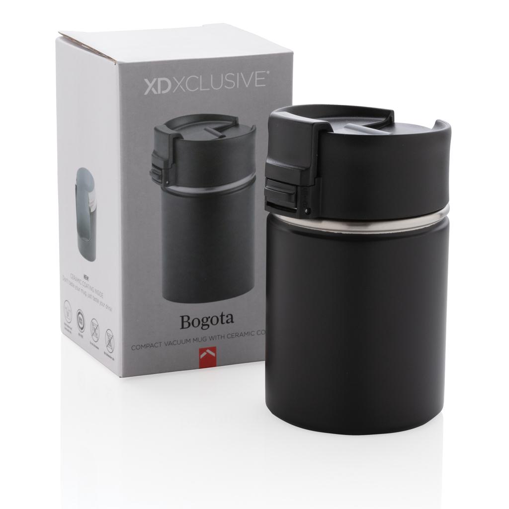 Cană compactă vacuum cu înveliș ceramic Bogota  black