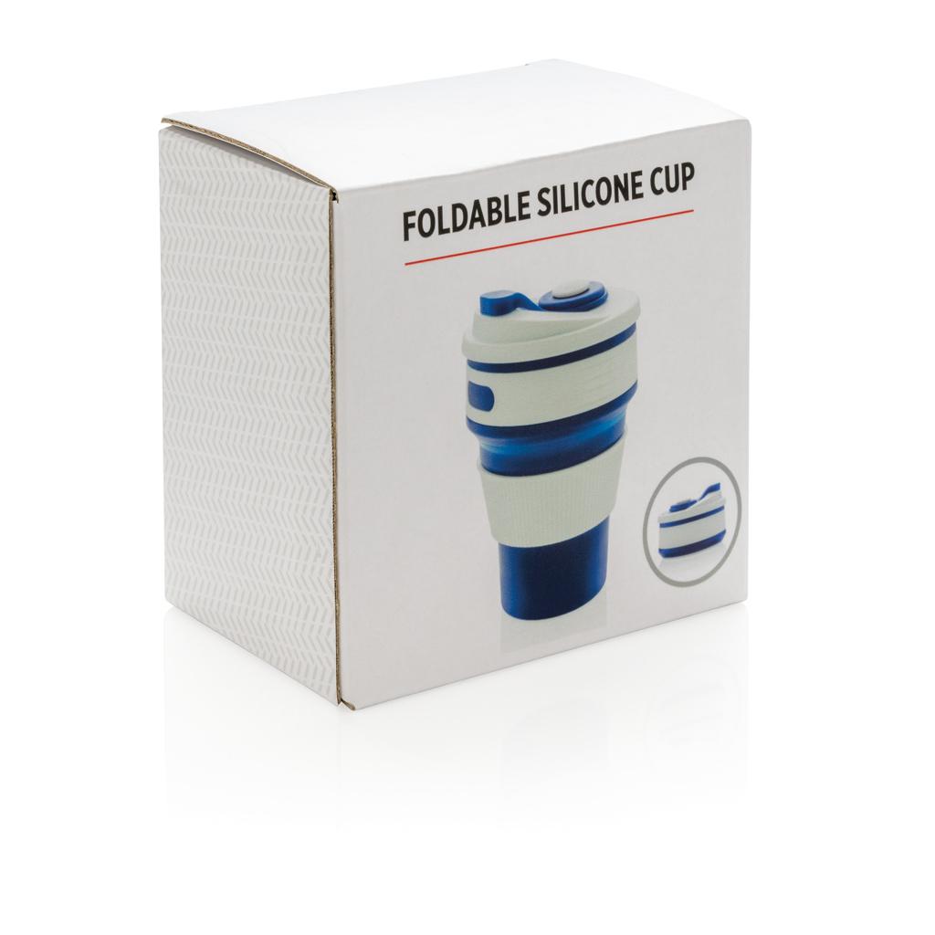 Cană pliabilă din silicon blue