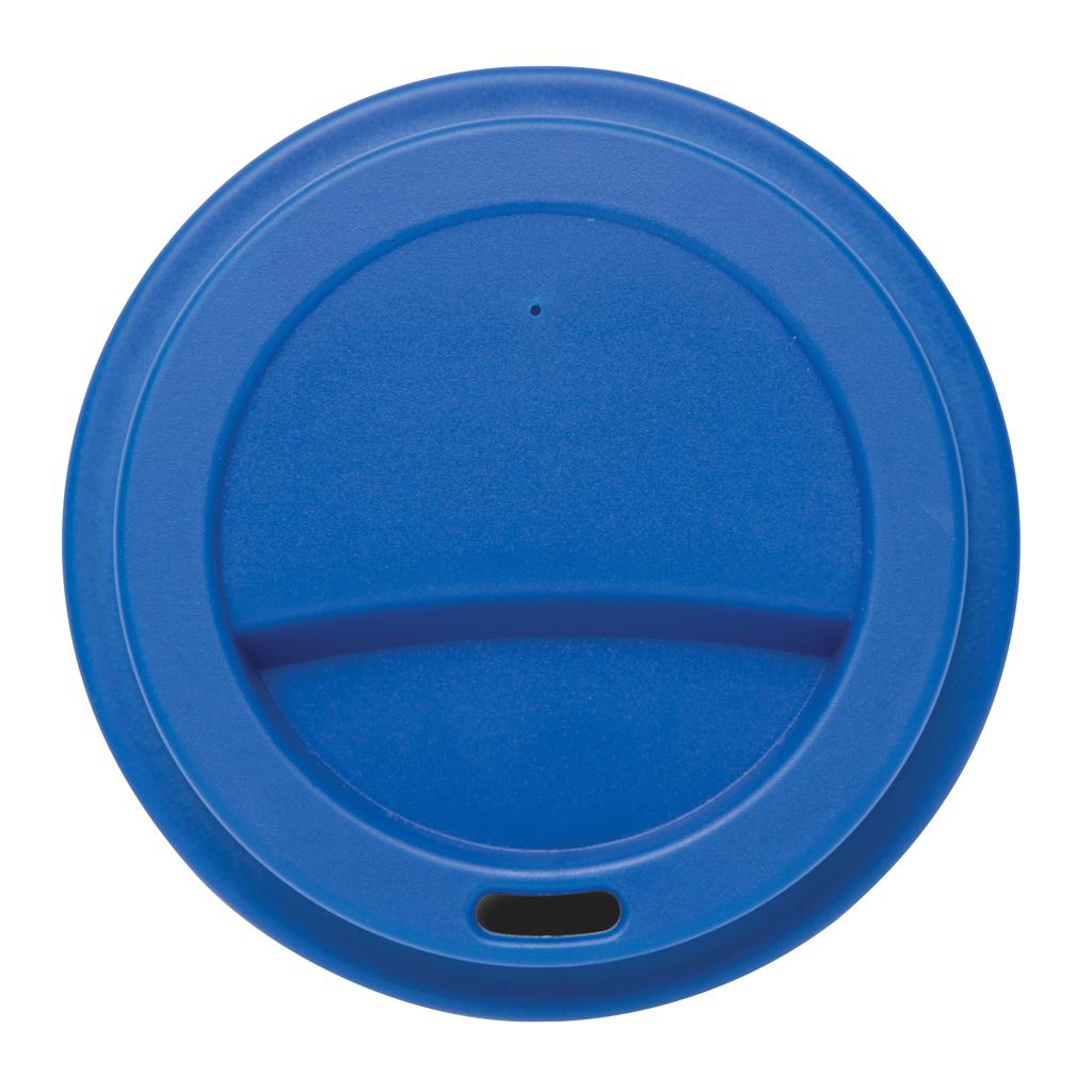 Cană de cafea reutilizabilă cu capac cu filet, 350 ml blue