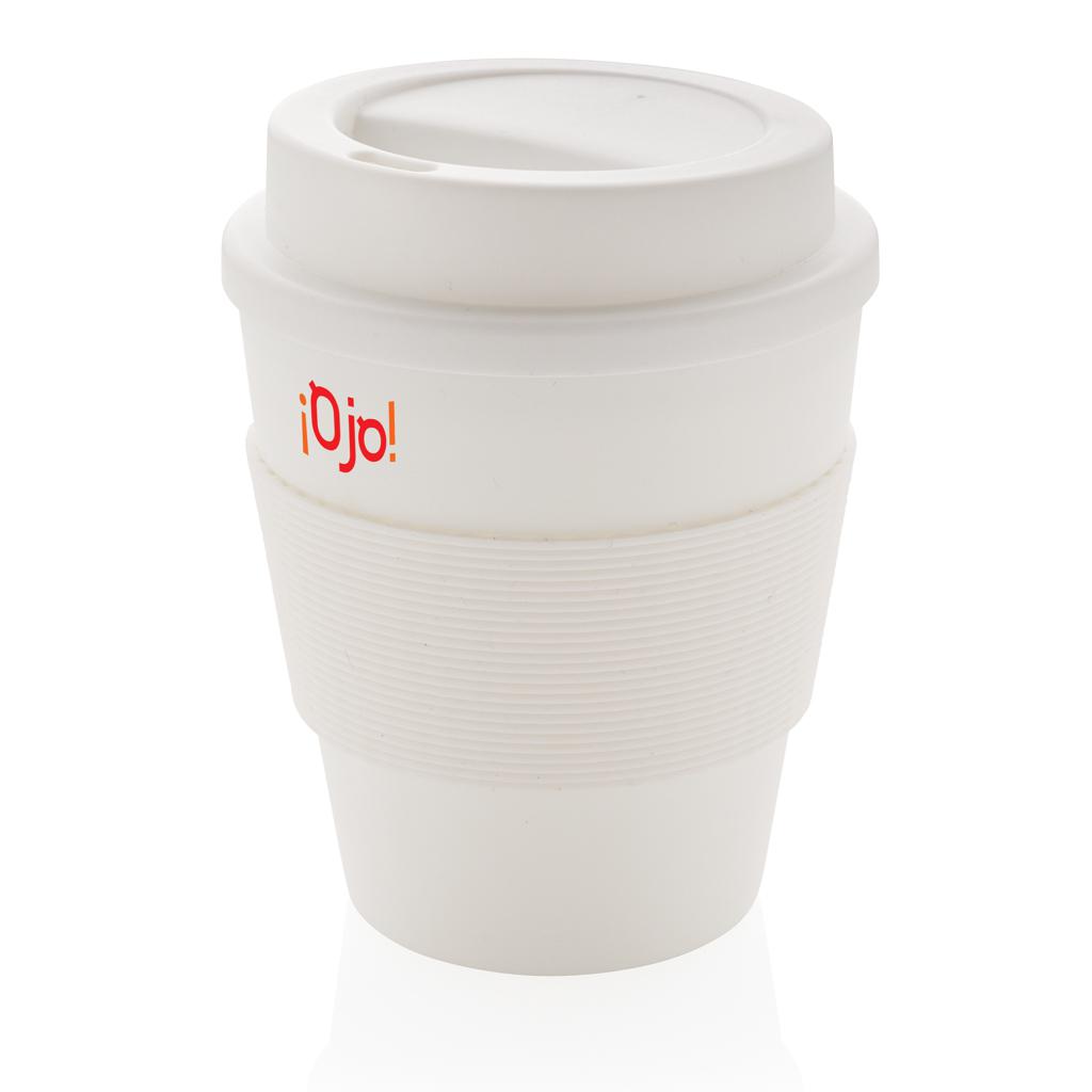 Cană de cafea reutilizabilă cu capac cu filet, 350 ml transparent