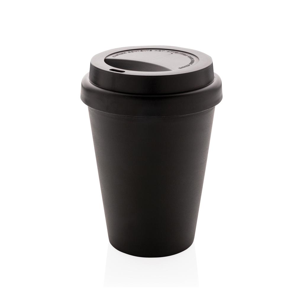 Cană de cafea reutilizabilă cu perete dublu, 300 ml black