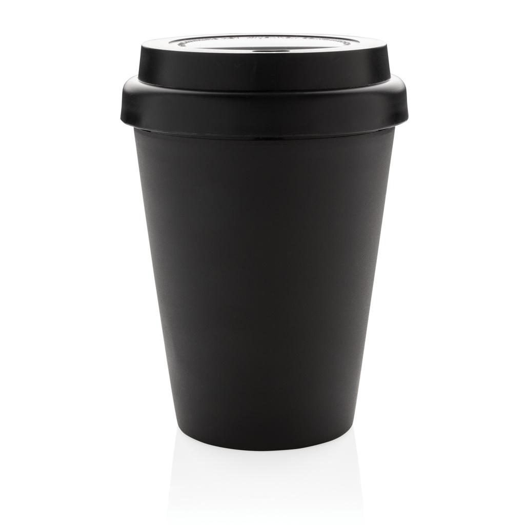 Cană de cafea reutilizabilă cu perete dublu, 300 ml black