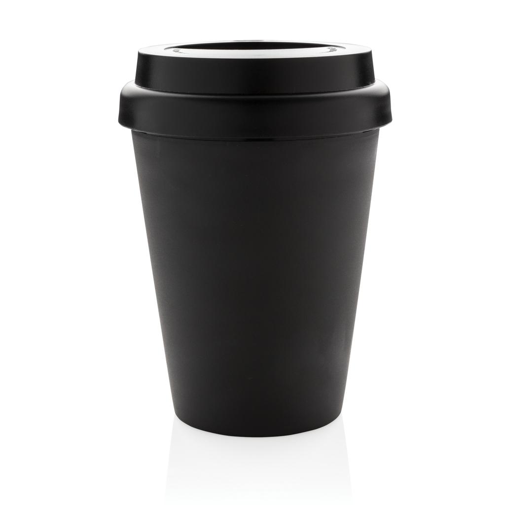 Cană de cafea reutilizabilă cu perete dublu, 300 ml black