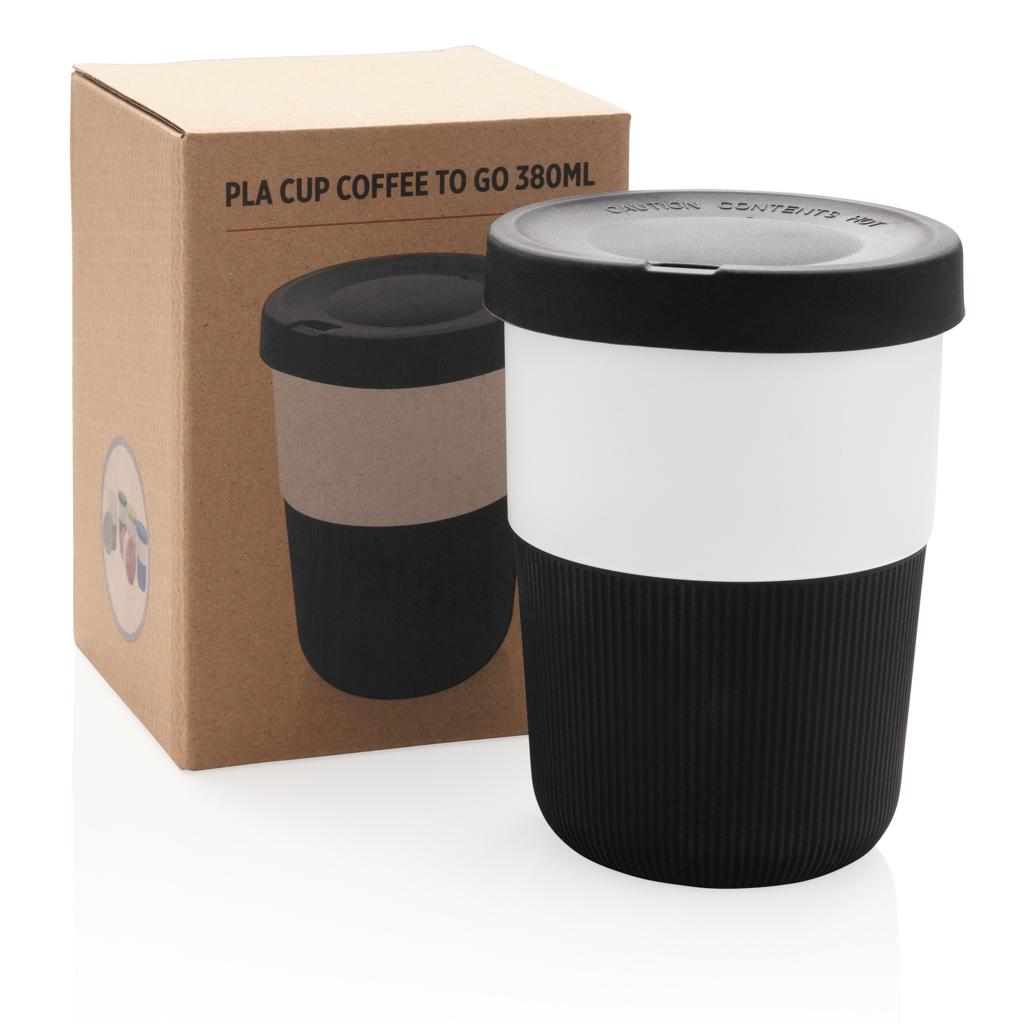 Cană de cafea to go din PLA, 380 ml black