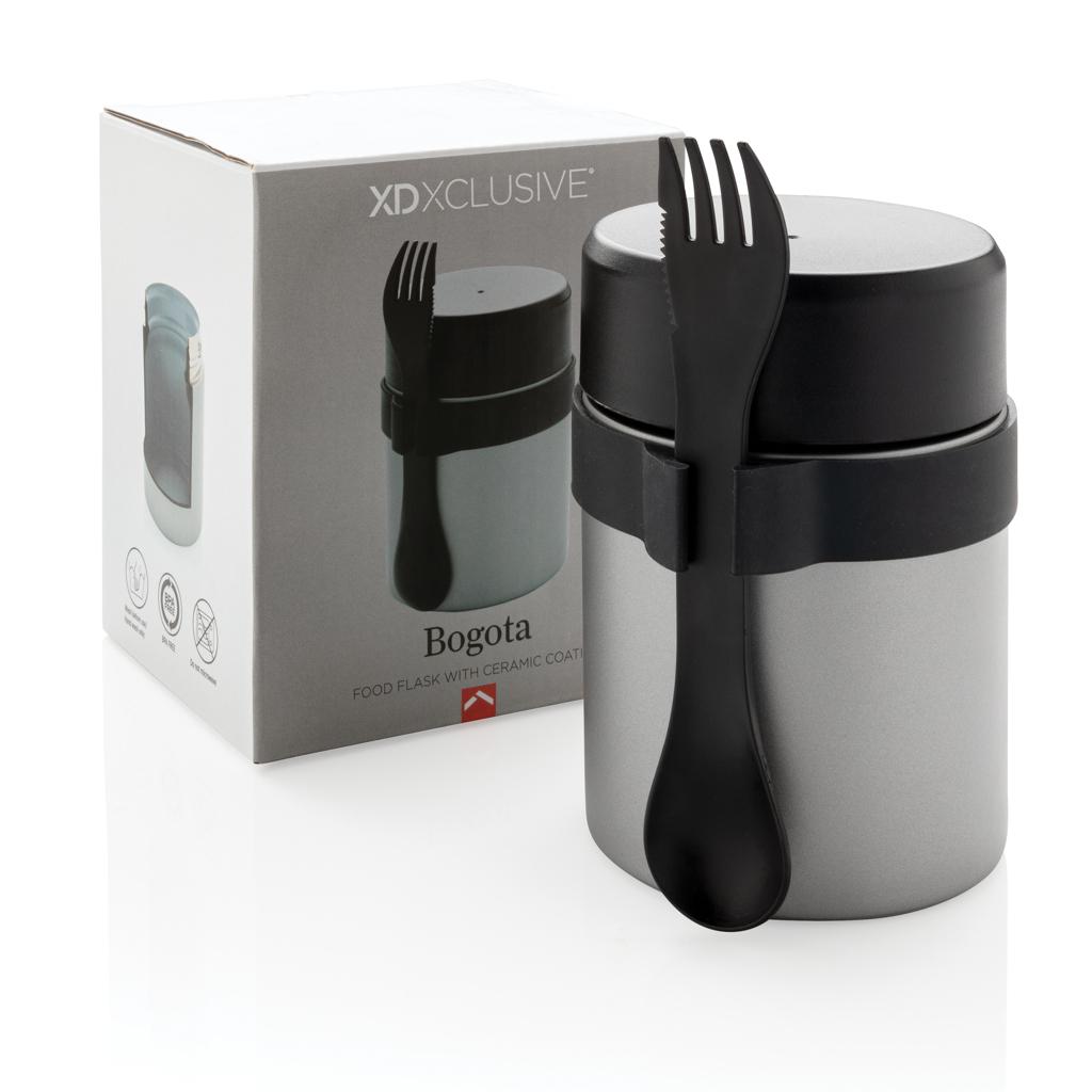 Termos pentru alimente cu strat ceramic Bogota  silver