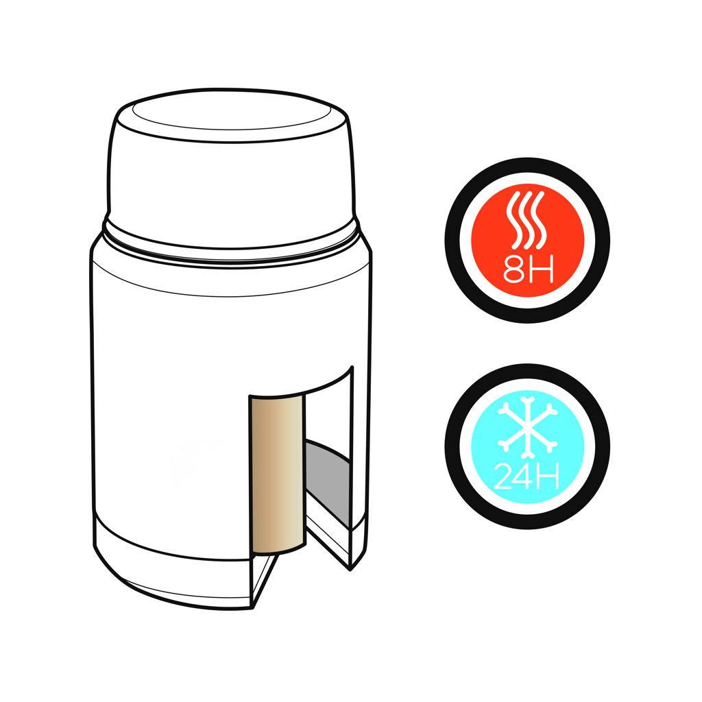 Container alimentar cu vacuum din cupru Swiss Peak Elite black