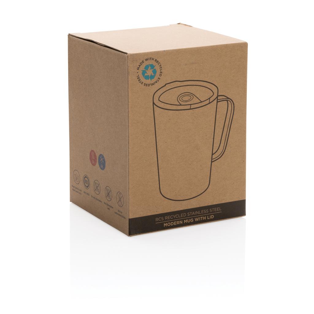 Cana modernă termoizolantă din oțel inoxidabil reciclat RCS cu capac blue