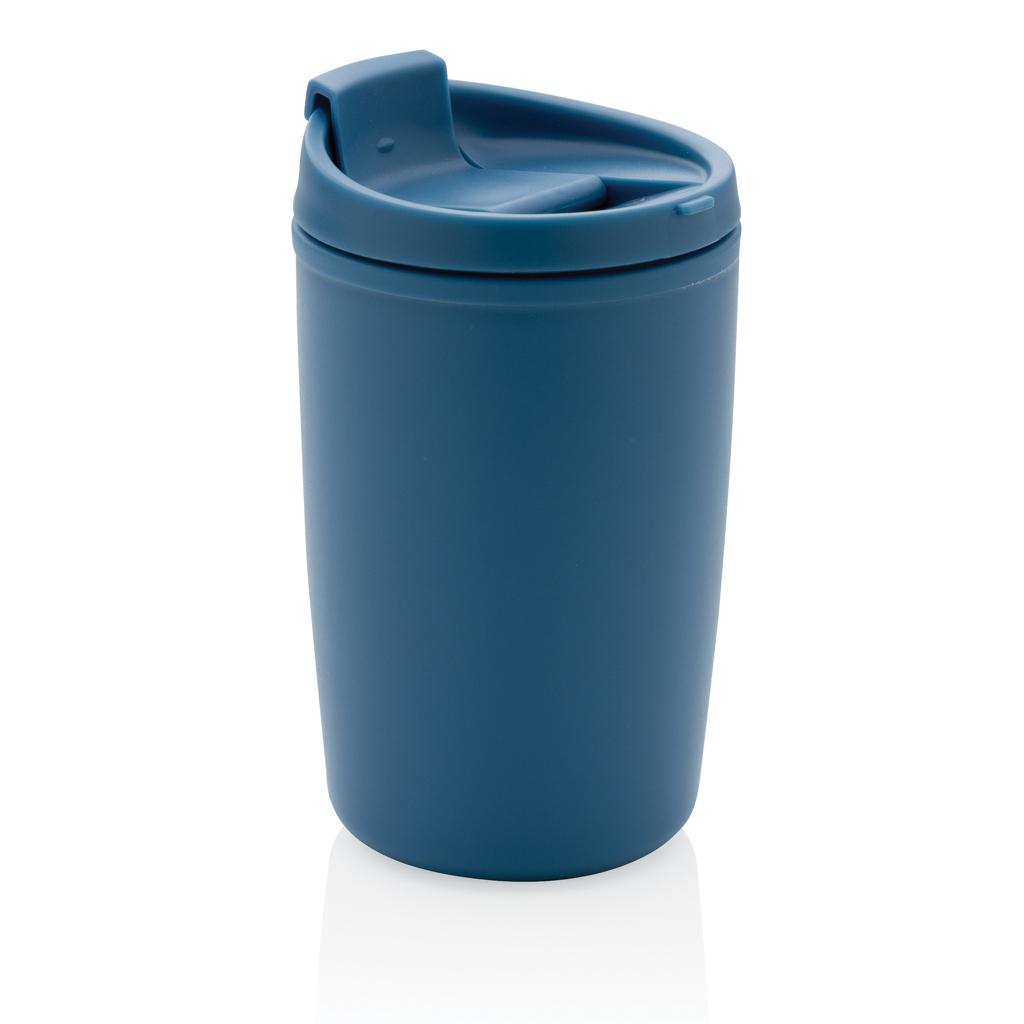 Pahar GRS din PP reciclat cu capac flip blue