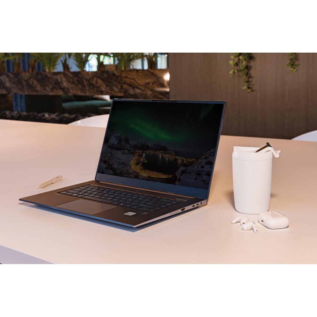 Pahar GRS din PP reciclat cu capac flip transparent