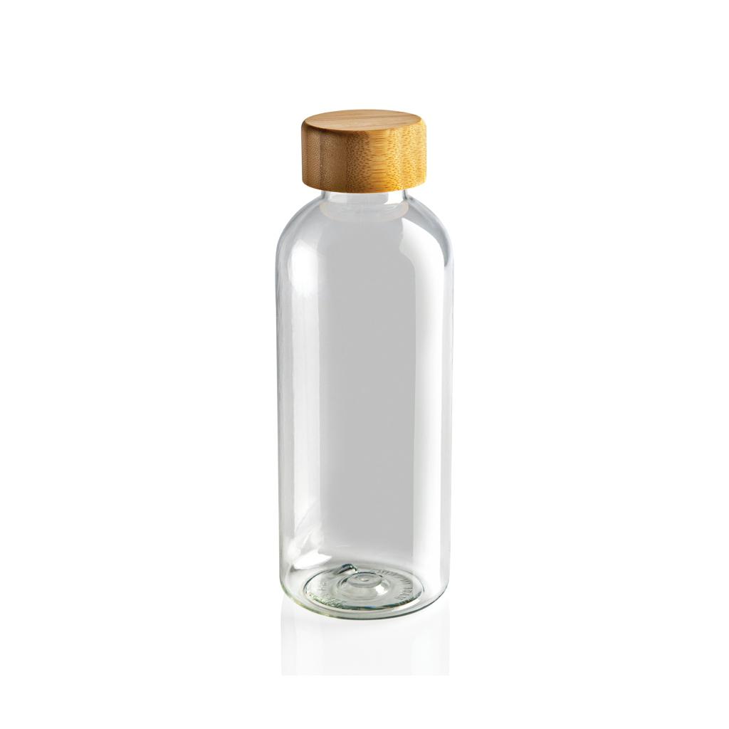 Sticlă din RPET reciclat RCS cu capac din bambus transparent