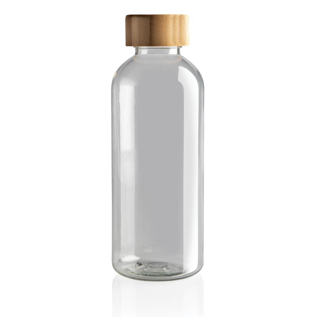 Sticlă din RPET reciclat RCS cu capac din bambus transparent