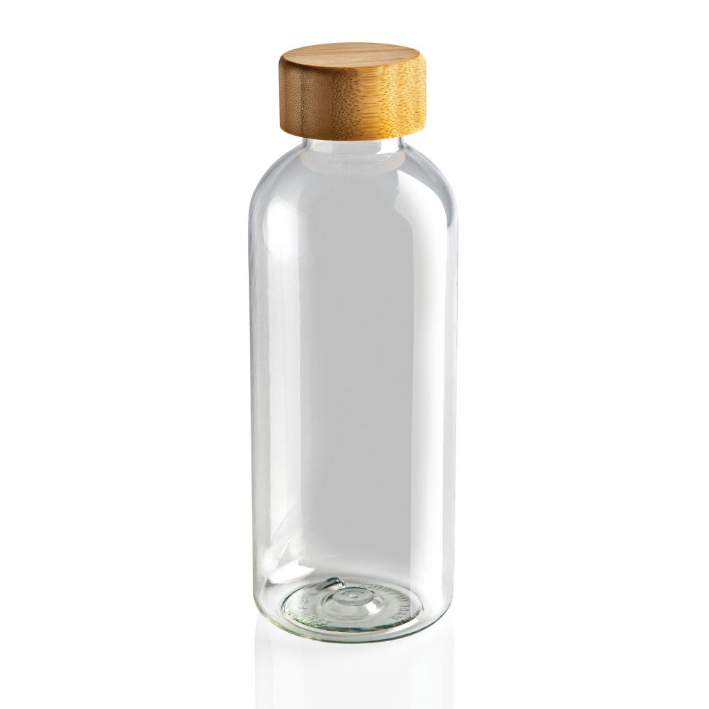 Sticlă din RPET reciclat RCS cu capac din bambus transparent