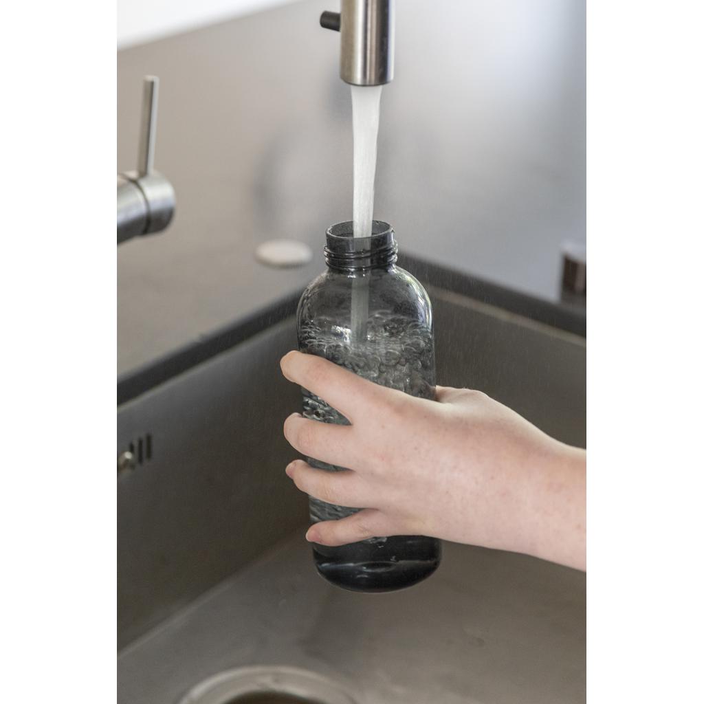 Sticlă de apă etanșă cu capac metalic black