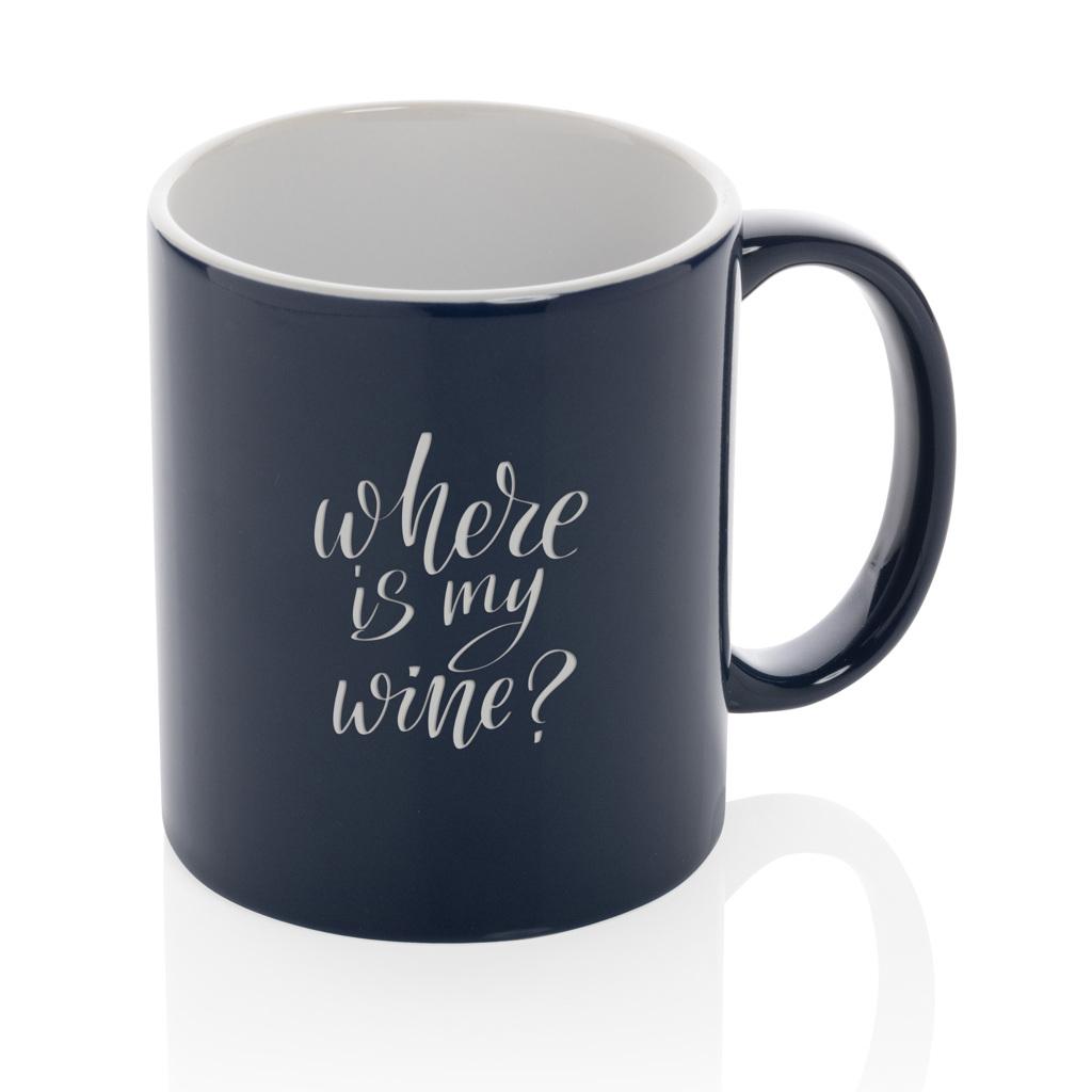 Cană clasică din ceramică 350ml navy