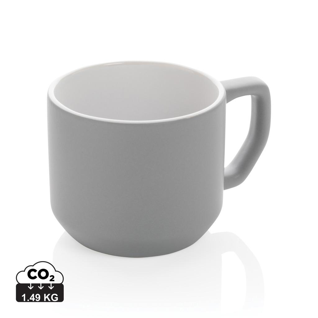 Cană ceramică modernă 350 ml grey