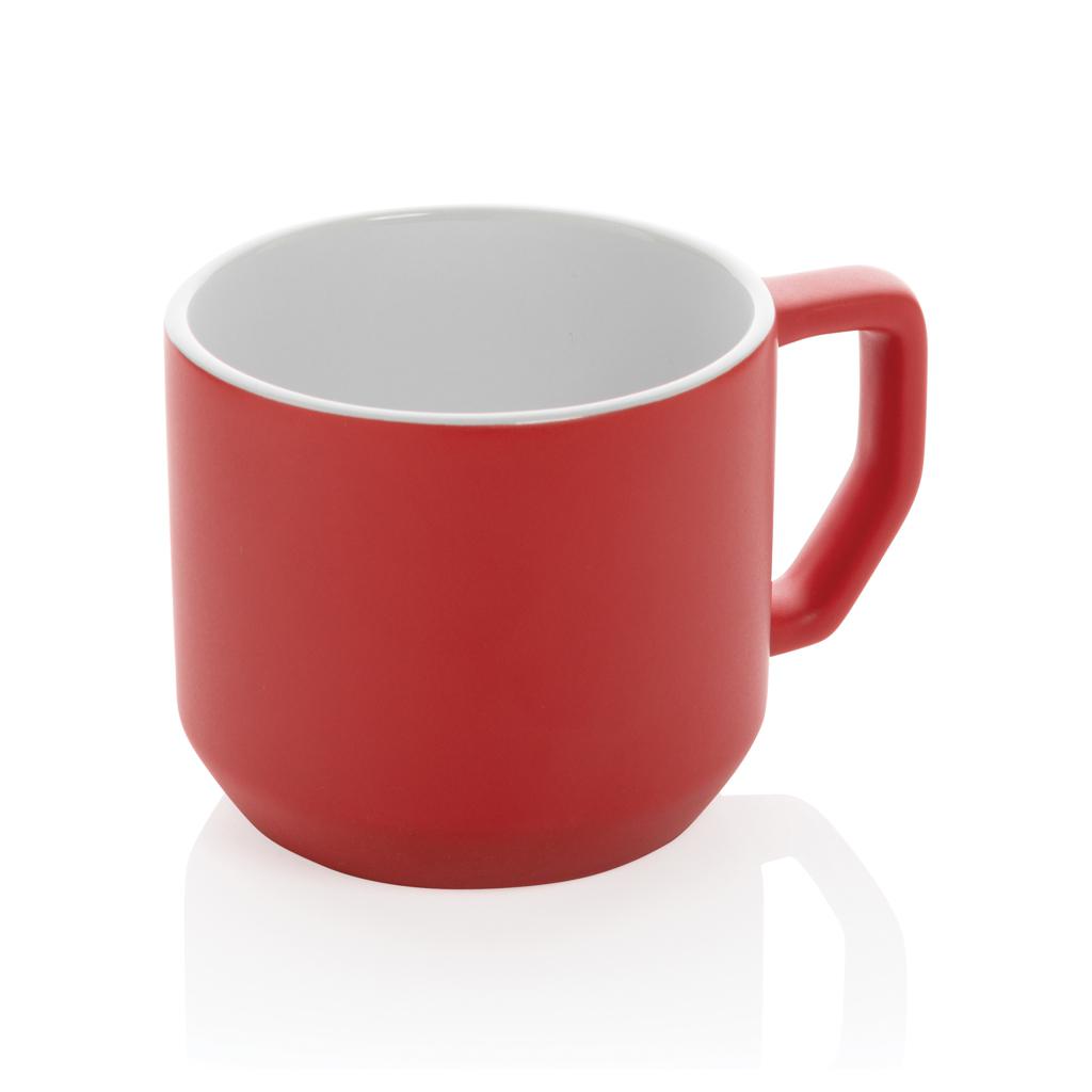 Cană ceramică modernă 350 ml red