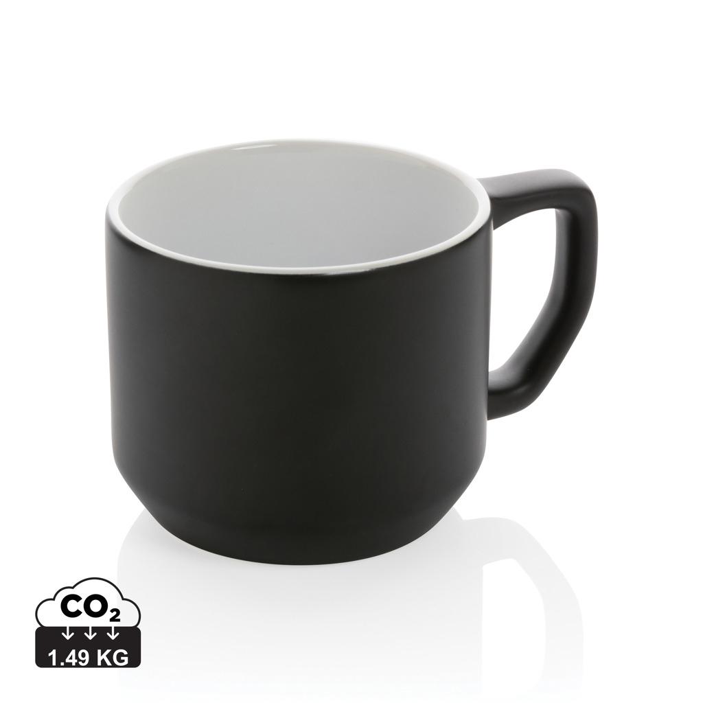 Cană ceramică modernă 350 ml black