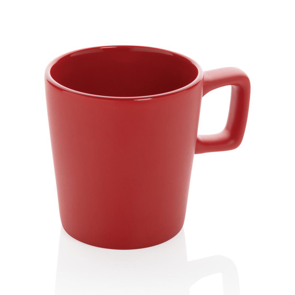 Cană de cafea modernă din ceramică 300ml red