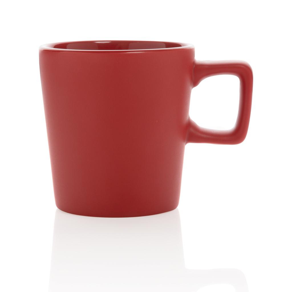 Cană de cafea modernă din ceramică 300ml red