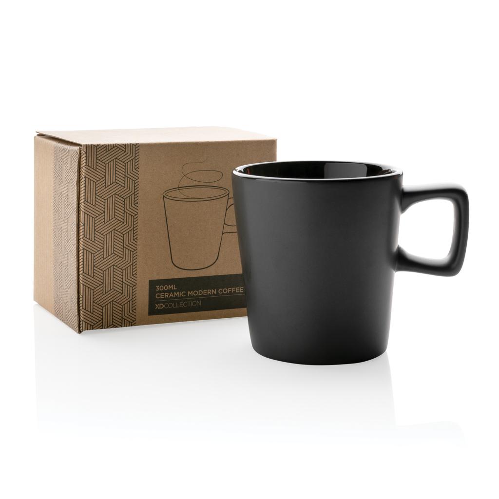 Cană de cafea modernă din ceramică 300ml black