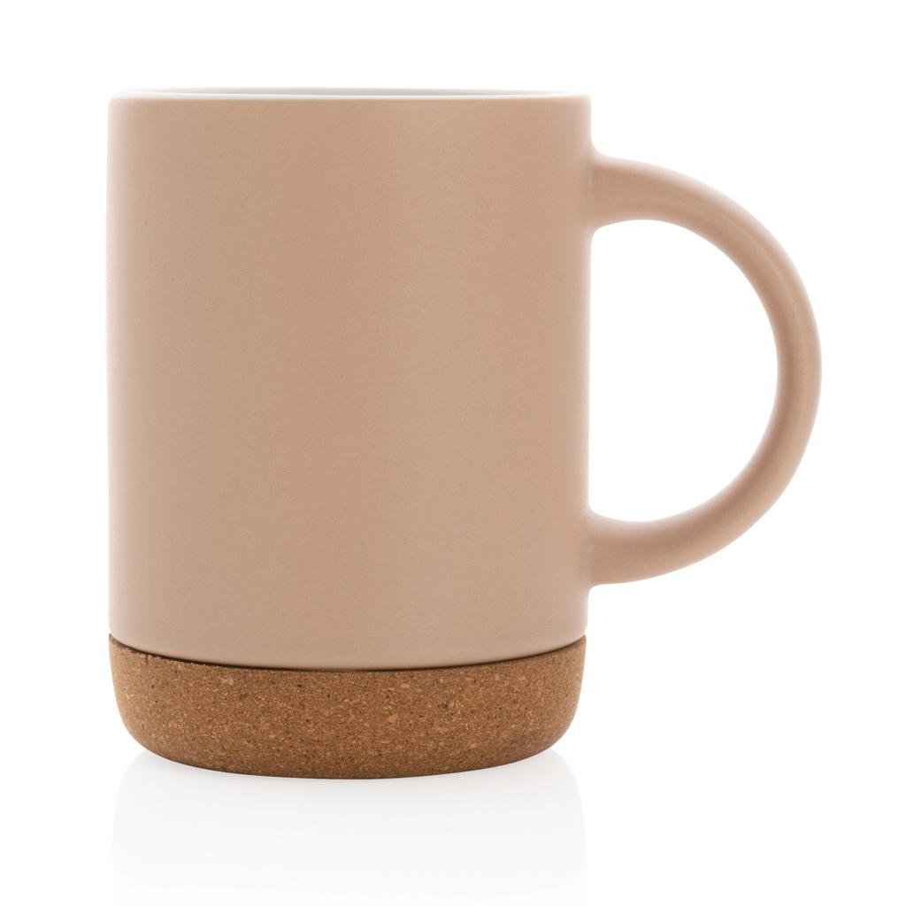 Cană ceramică cu bază din plută 280ml brown