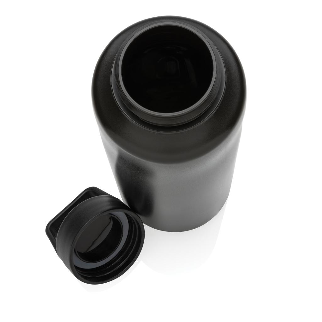 Sticlă de apă din PP reciclat, certificată RCS, cu mâner black