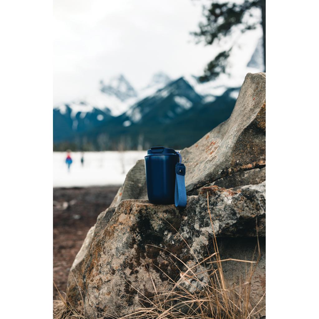 RCS cană termoizolantă din oțel reciclat cu șnur Cuppa blue