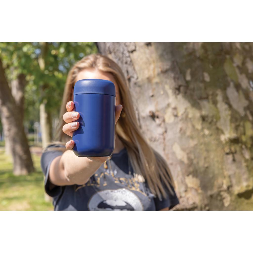 Cană termoizolantă din oțel inoxidabil reciclat, certificat RCS Brew blue