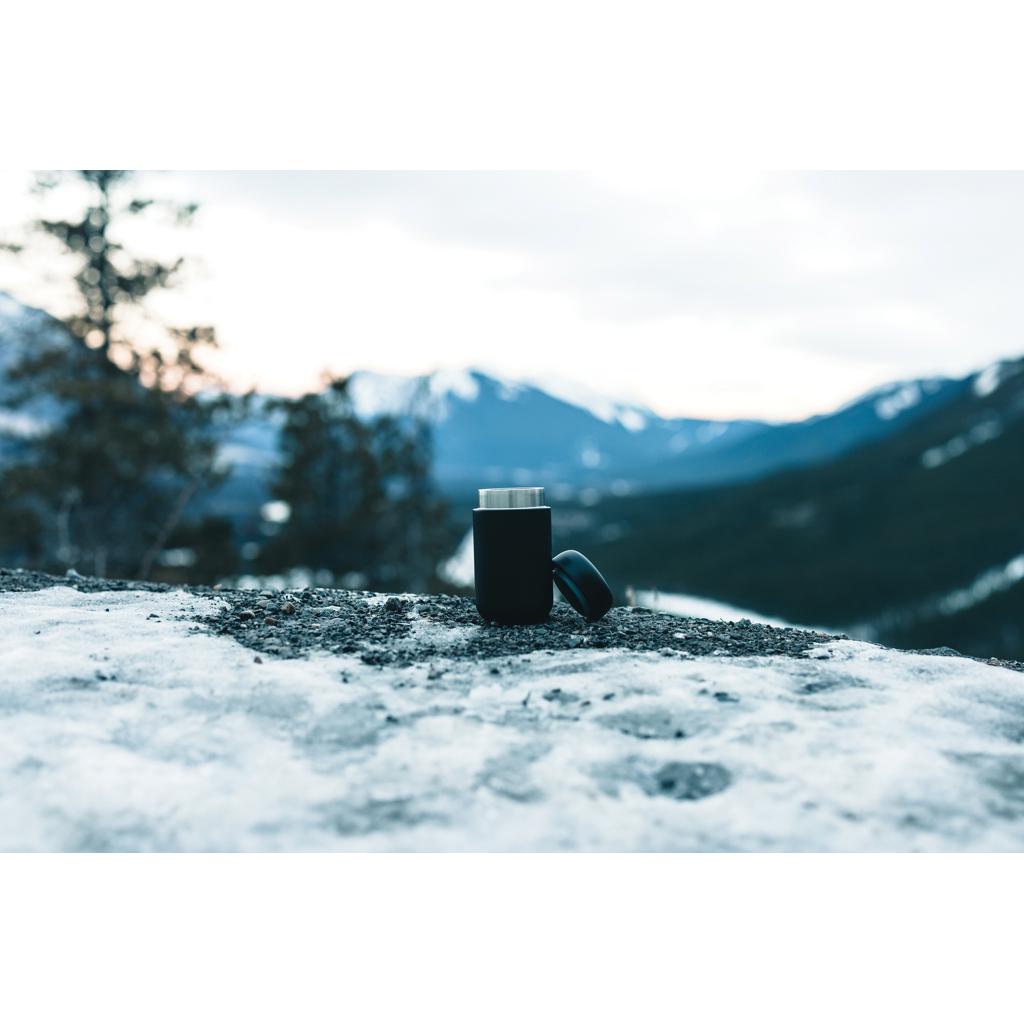 Cană termoizolantă din oțel inoxidabil reciclat, certificat RCS Brew black