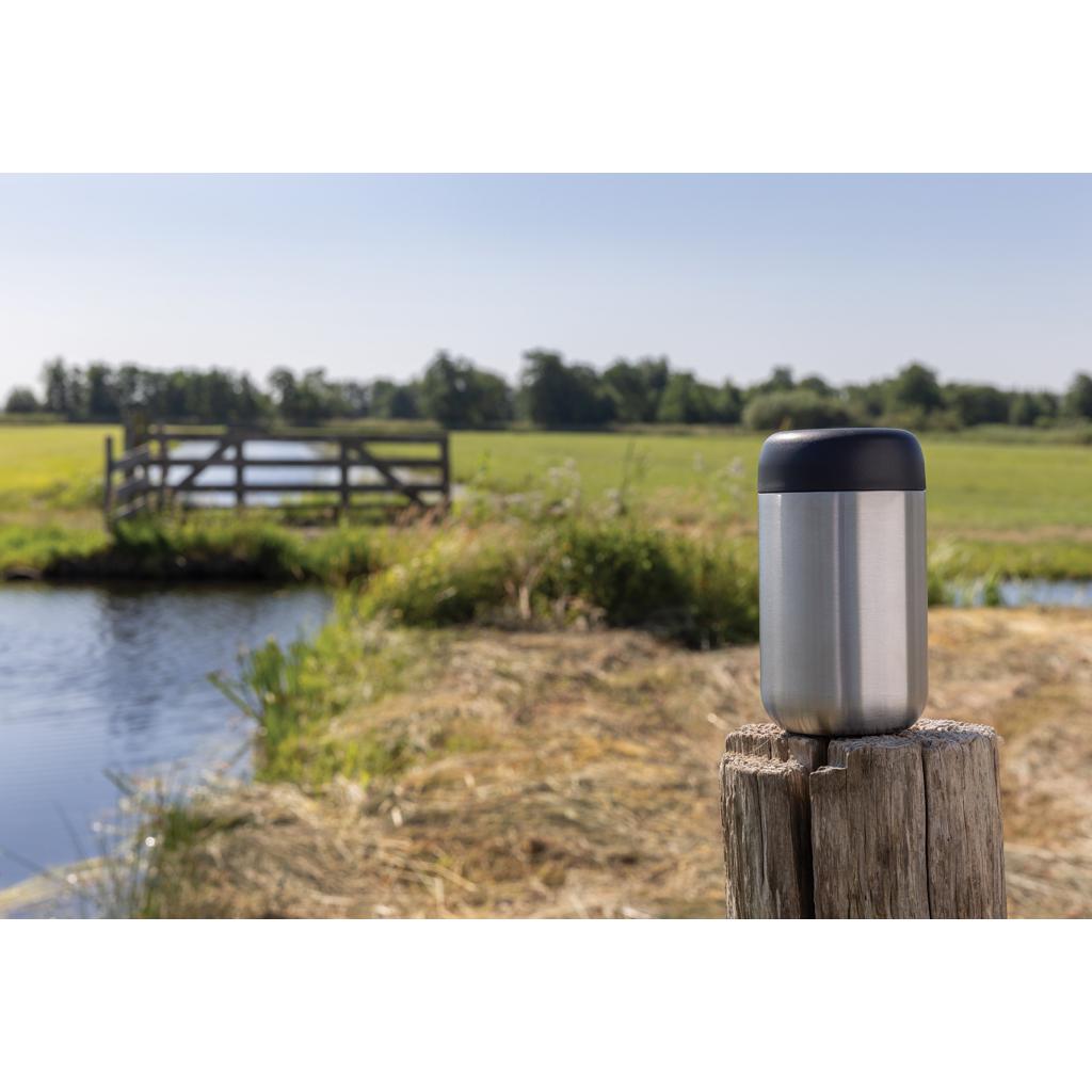 Cană termoizolantă din oțel inoxidabil reciclat, certificat RCS Brew silver