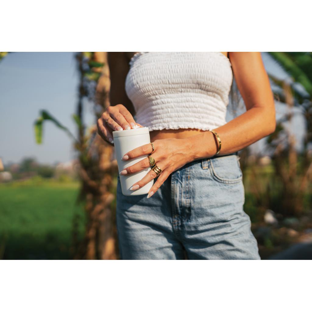 Cană termoizolantă etanșă cu pereți dubli RCS RSS, cu sistem de blocare transparent