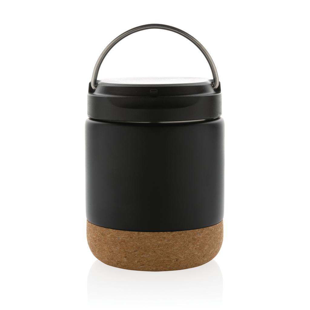 Termos alimentar din oțel inoxidabil reciclat, certificat RCS Savory  black