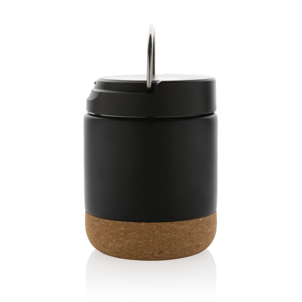 Termos alimentar din oțel inoxidabil reciclat, certificat RCS Savory  black