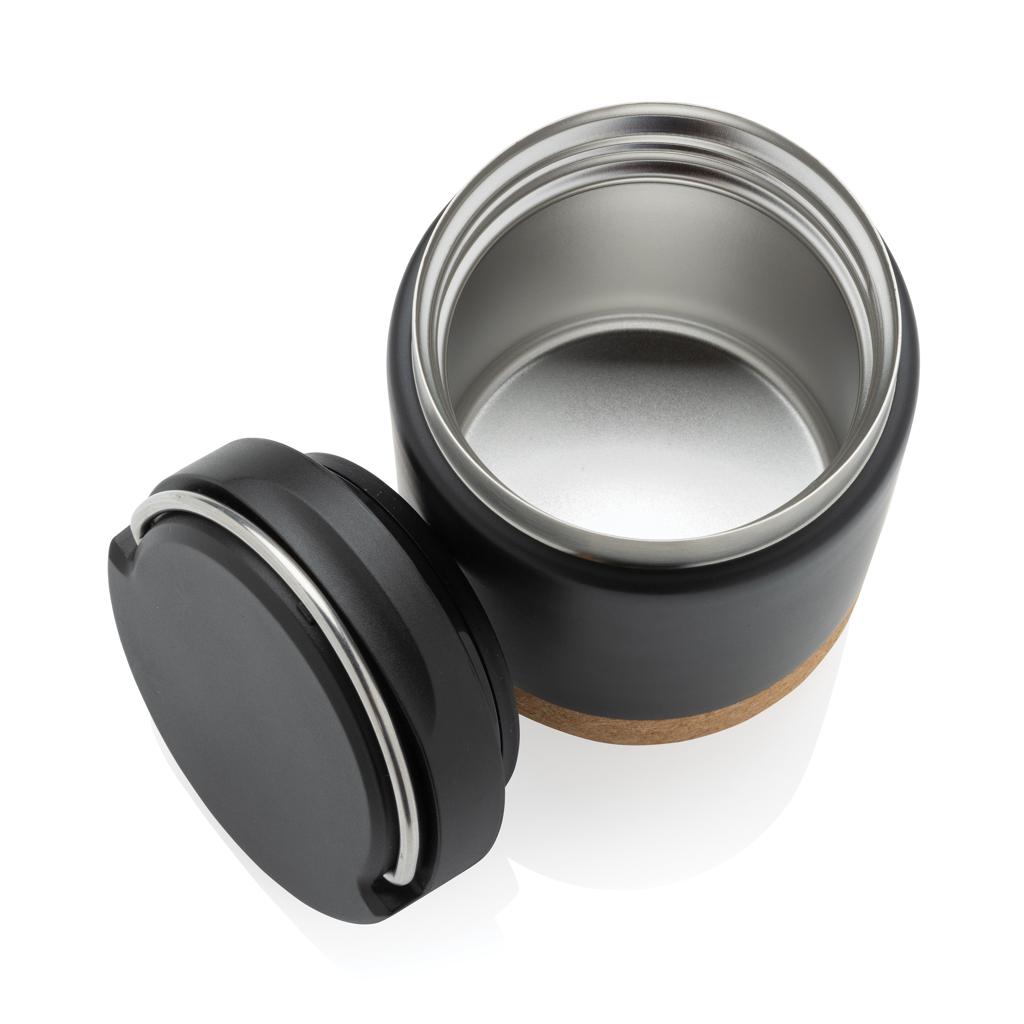 Termos alimentar din oțel inoxidabil reciclat, certificat RCS Savory  black