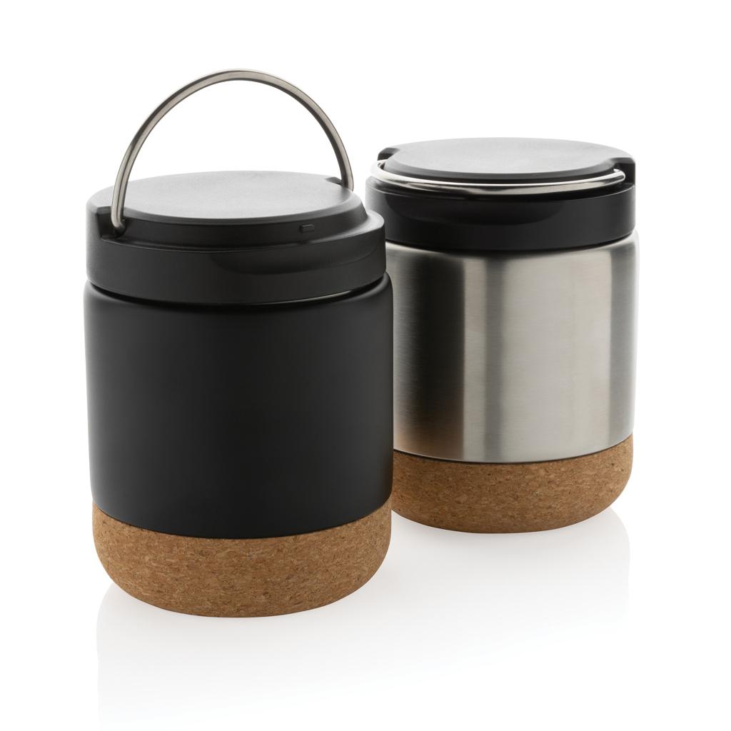 Termos alimentar din oțel inoxidabil reciclat, certificat RCS Savory  silver