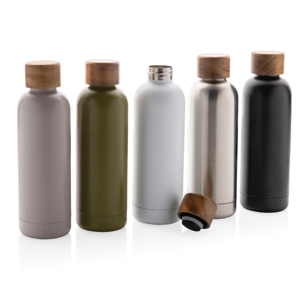 Sticlă termoizolantă din oțel inoxidabil reciclat, certificată RCS Wood grey