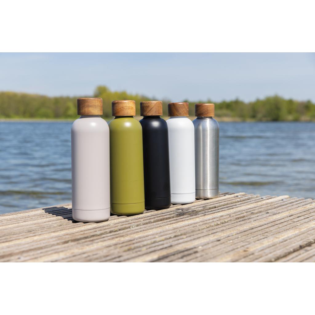 Sticlă termoizolantă din oțel inoxidabil reciclat, certificată RCS Wood grey