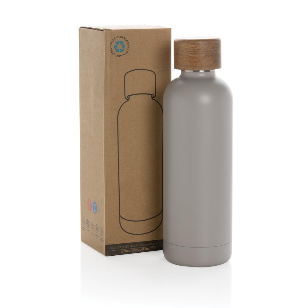 Sticlă termoizolantă din oțel inoxidabil reciclat, certificată RCS Wood grey
