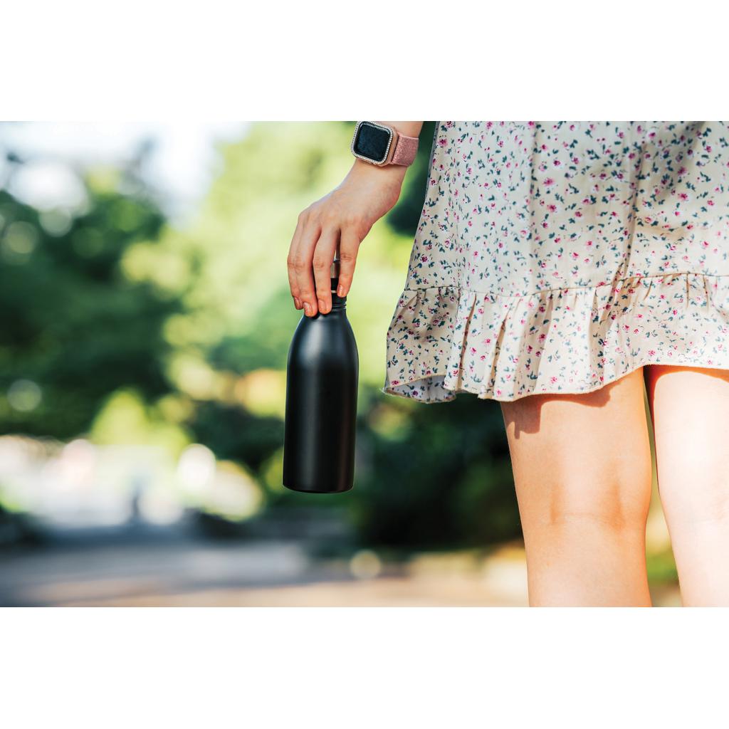 Sticlă de apă deluxe din oțel inoxidabil reciclat RCS black