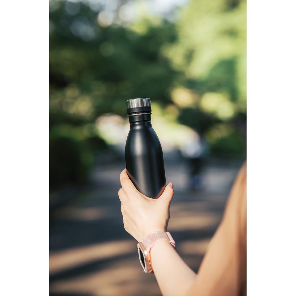 Sticlă de apă deluxe din oțel inoxidabil reciclat RCS black