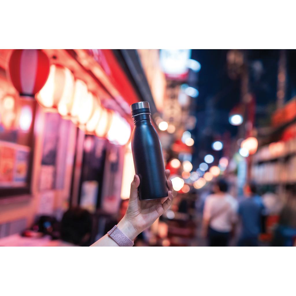 Sticlă de apă deluxe din oțel inoxidabil reciclat RCS black