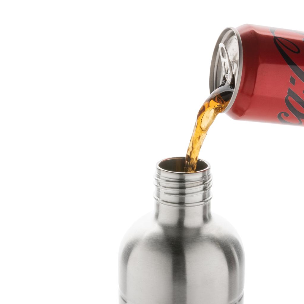 Sticlă pentru băuturi carbogazoase din oțel reciclat, certificată RCS Soda silver